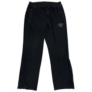 Adidas Phoenix Suns NBA Team Issued Pants Black M PHX Flame Logo Lounge Leg‎ Zip